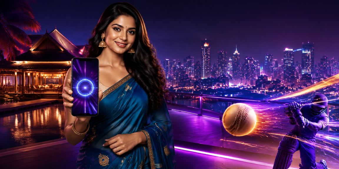 Indian woman placing live sports bets on mobile